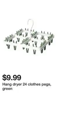 IKEA Hang dryer 24 clothes pegs, green offer