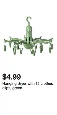 IKEA Hanging dryer with 16 clothes clips, green offer