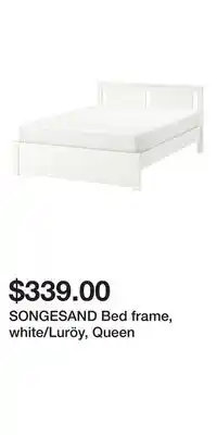 IKEA SONGESAND Bed frame, white/Luröy, Queen offer