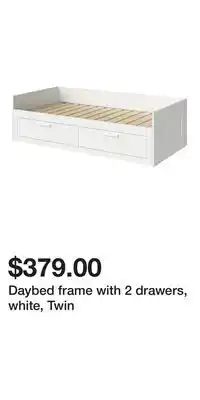 IKEA Daybed frame with 2 drawers, white, Twin offer