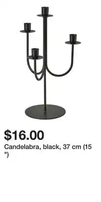 IKEA Candelabra, black, 37 cm (15 ) offer