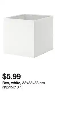IKEA Box, white, 33x38x33 cm (13x15x13 ) offer