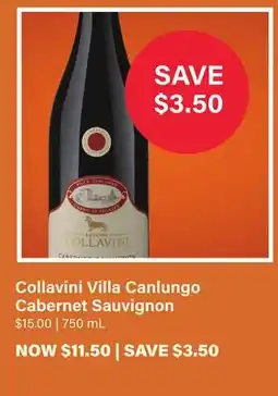 LCBO Collavini Villa Canlungo Cabernet Sauvignon offer