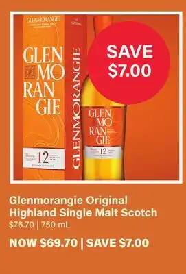 LCBO Glenmorangie Original Highland Single Malt Scotch offer