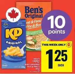 Food Basics Kraft dinner ben's original fast & fancy offer
