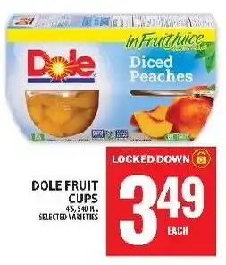 Food Basics Dole fruit cups offer