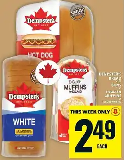 Food Basics Dempster's bread buns english muffins offer