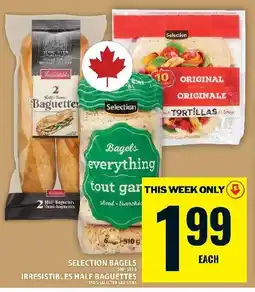 Food Basics Selection bagels irresistibles half baguettes offer