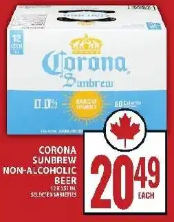Food Basics Corona sunbrew non-alcoholic beer offer