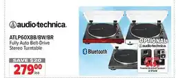 2001 Audio Video ATLP60XBB/BW/BR Fully Auto Belt-Drive Stereo Turntable offer