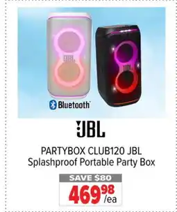 2001 Audio Video PARTYBOX CLUB120 JBL Splashproof Portable Party Box offer