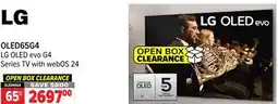 2001 Audio Video OLED65G4 LG 65 OLED evo G4 Series TV with webOS 24 offer