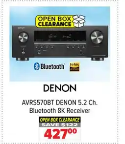 2001 Audio Video AVRS570BT DENON 5.2 Ch. Bluetooth 8K Receiver offer