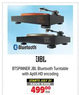 2001 Audio Video BTSPINNER JBL Bluetooth Turntable offer