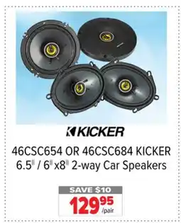 2001 Audio Video KICKER 46CSC654 OR 46CSC684 KICKER 6.5 / 6x8 2-way Car Speakers offer