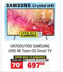 2001 Audio Video UN70DU7100 70 SAMSUNG UHD 4K Tizen OS Smart TV offer