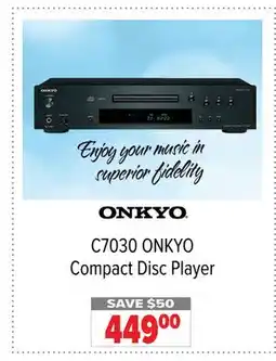 2001 Audio Video C7030 ONKYO Compact Disc Player offer