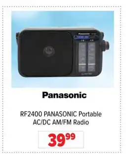 2001 Audio Video RF2400 PANASONIC Portable AC/DC AM/FM Radio offer