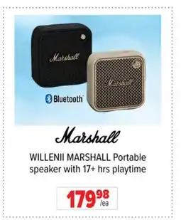 2001 Audio Video WILLENII MARSHALL Portable speaker with 17+ hrs playtime offer