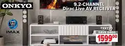 2001 Audio Video TXRZ30 ONKYO 9.2-CHANNEL DIRAC LIVE AV RECEIVER offer