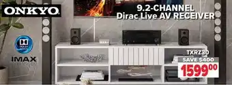 2001 Audio Video TXRZ30 ONKYO 9.2-CHANNEL DIRAC LIVE AV RECEIVER offer