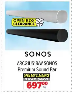 2001 Audio Video ARCG1US1B/W SONOS Premium Sound Bar offer
