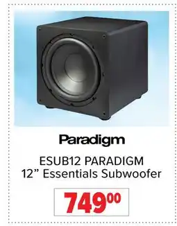 2001 Audio Video ESUB12 PARADIGM 12 Essentials Subwoofer offer