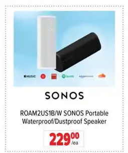 2001 Audio Video ROAM2US1B SONOS Portable Waterproof/Dustproof Speaker offer