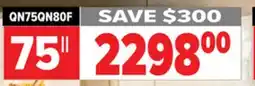 2001 Audio Video QN75QN80F Samsung 75 Neo QLED 4K offer