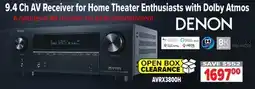 2001 Audio Video AVRX3800H Denon 9.4 Ch AV Receiver for Home Theater Enthusiasts with Dolby Atmos offer