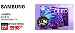 2001 Audio Video QN77S95D 77 OLED 4K Tizen OS Smart TV offer