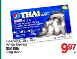 T&T Supermarket HEADLESS WHITE SHRIMP, 380 g, 16/20 offer