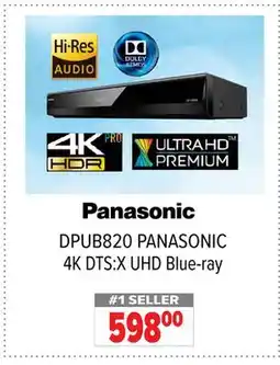 2001 Audio Video DPUB820 PANASONIC 4K DTS:X UHD Blue-ray offer