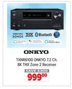 2001 Audio Video TXNR6100 ONKYO 7.2 Ch. 8K THX Zone 2 Receiver offer