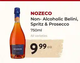 Marche Leo's NOZECO Non-Alcoholic Belini, Spritz & Prosecco offer