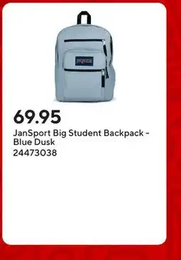 Staples JanSport Big Student Backpack - Blue Dusk offer