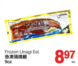 T&T Supermarket FROZEN UNAGI EEL, 9OZ offer