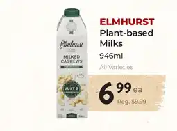 Marche Leo's ELMHURST Plant-based Milks offer