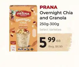 Marche Leo's PRANA Overnight Chia and Granola offer