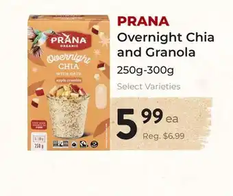 Marche Leo's PRANA Overnight Chia and Granola offer
