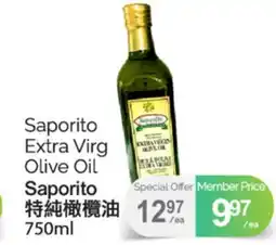 T&T Supermarket SAPORITO EXTRA VIRG OLIVE OIL, 750 ML offer
