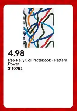Staples Pep Rally Coil Notebook - Pattern Power offer
