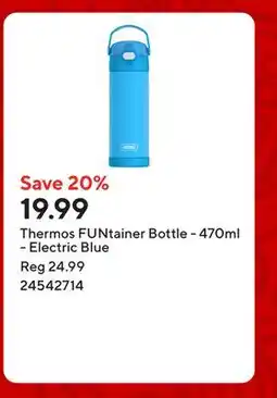 Staples Thermos FUNtainer Bottle - 470ml - Electric Blue offer