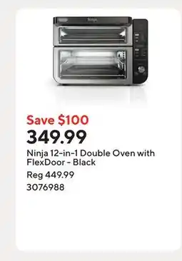 Staples Ninja 12-in-1 Double Oven with FlexDoor - Black offer