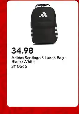 Staples Adidas Santiago 3 Lunch Bag - Black/White offer
