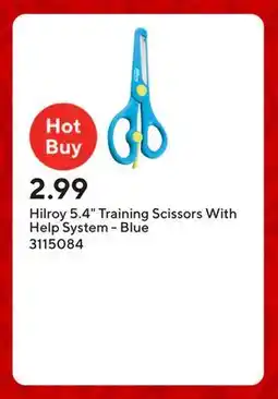 Staples Hilroy 5.4 Training Scissors With Help System - Blue offer