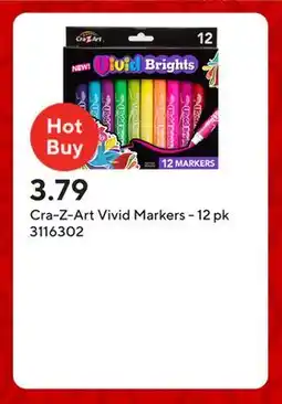 Staples Cra-Z-Art Vivid Markers - 12 pk offer