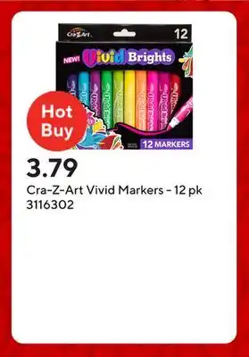 Staples Cra-Z-Art Vivid Markers - 12 pk offer