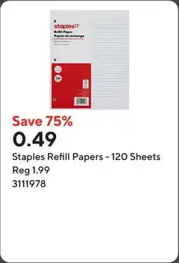 Staples Staples Refill Papers - 120 Sheets offer