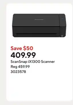 Staples ScanSnap iX1300 Scanner offer